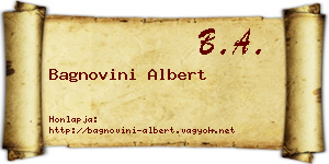 Bagnovini Albert névjegykártya